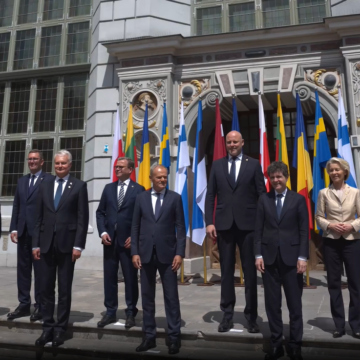 EU President Ursula Von Der Leyen At The Joint Declaration From The Leaders Of The Eastern Flank Estonia, Finland, Latvia, Lithuania, Poland, Romania And Sweden