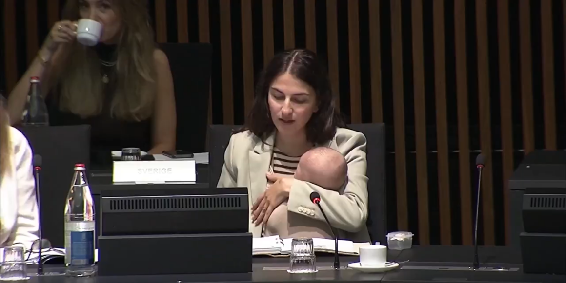 Swedish Minister Makes History, Brings Baby To EU Climate Meeting