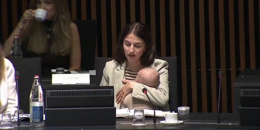 Swedish Minister Makes History, Brings Baby To EU Climate Meeting